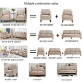 Modern Armchair, Single Seat Velvet Accent Chair, Taupe