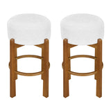 Vera Indoor Wooden Upholstered Barstool