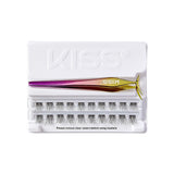 KISS  Falsies False Eyelashes, Lash Clusters, Natural', 12 Mm, Includes 20 Clusters, 1 Applicator, Contact Lens Friendly, Easy to Apply, Reusable Strip Lashes
