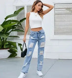DenimDare™ – Washed Ripped Slim Jeans