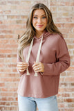 Dark Khaki Thermal Textured Leopard Drawstring Baggy Hoodie
