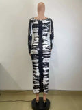 Tie-Dye Long Sleeve Maxi Dress
