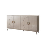 Modern Lacquered 4 Door Wooden Cabinet Sideboard