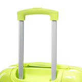 2-Piece Polycarbonate Spinner Wheel Luggage Set with Lock - Green & Yellow