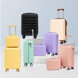 ABS Spinner Wheel Luggage Set with Combination Lock - Black