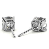 2.00 CTW Lab Created Moissanite Round Stud Earrings in Sterling Silver - 6mm Stones