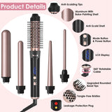 5 in 1 Curling Wand Hair Curling Iron Brush Hair