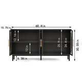 60.3 " Decorative Cabinet with 4 Doors