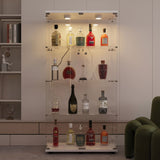 Tempered Glass Display Cabinet with Adjustable Features