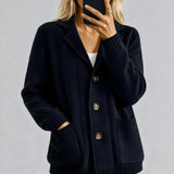 Women's Suit-Collar Thickened Knit Cardigan Coat
