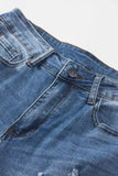 American Flag Patched Distressed Jeans