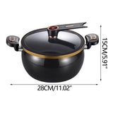 Modern 7L Micro-Pressure Soup Pot - 27cm Non-Stick Stewing Casserole, Includes Spoon, Safe for Induction & Gas Cooking