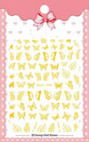 Black Butterfly Nails Stickers White Flower Adhesive