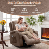 Power Lift Recliner Chair for Elderly with Massage and Heat 8-Point Massage, Lumbar Heat, Electric Lift Assistance, USB Charging Port, Dual Cup Holders, Side Pockets