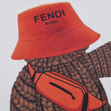 Fendi T-Shirt without Collar 'White-Orange'