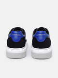 Ferragamo Men Cassina' Black Leather Blend Sneakers