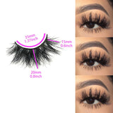 3D Mink Lashes,  D390-3, 3 Pairs Lashes, Mink Eyelashes, Thick Handmade Full Strip Lashes, Cruelty Free, Luxury Makeup, 20Mm Mink Eyelashes (D390-3)