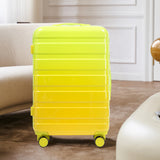 PC Spinner Wheel Luggage Set with 360° Wheels - Green + Yellow