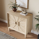 Mid-Century Modern Credenza Sideboard, 31.5-Inch, Antique Natural