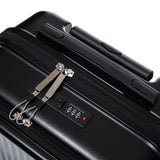 ABS Spinner Wheel Luggage Set with Cosmetic Case - Black