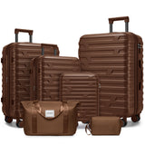 6 Piece Hardside Luggage Set with Duffel Bags