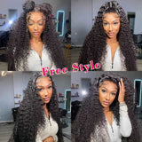 32Inch Deep Curly Wave Lace Front Wig Human Hair 13×4 Lace Frontal Wig for Women