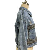 Women's Cropped Distressed Denim Jacket