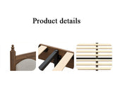 King Size Platform Bed Frame with Upholstered Headboard