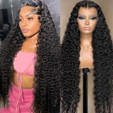 32Inch Deep Curly Wave Lace Front Wig Human Hair 13×4 Lace Frontal Wig for Women