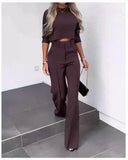 Women's Elegant Solid Color Half Sleeve Short Top