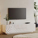 58" Modern Spiral Wave TV Console