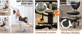 Meditation Chair with Lumbar Support and Height-Adjustable Seat, Black