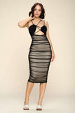 Fasheabe Curve Hugging Bodycon Midi Dress