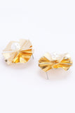 Faux Pearl Metal Earring