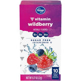 Kroger Vitamin Zero Sugar Wildberry Drink Mix Packets 10 packets