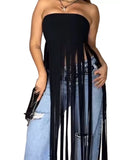 Fringe Trim Tube Top