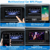 7In Universal Wireless Car MP5 Player 1080P Video Player Stereo Audio FM Radio Aux/USB Input with Rear View Camera Remote Control