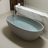 67'' Freestanding Bathtub Resin Stone Soaking Bathtub