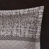 7 Piece Jacquard Comforter Set Grey/Taupe California King