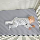 Dri-Tec Moisture-Wicking Crib Sheet - Light Gray