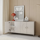 Modern Lacquered 4 Door Wooden Cabinet Sideboard