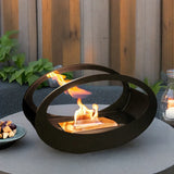 16x9.5"Black Metal Tabletop Fireplace（Currently available in Europe）