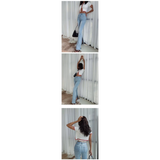 Flared High Waist Skinny Jeans