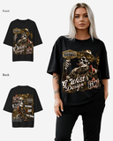 G West Womens Being Enlightened Acid Wash Premium Oversized Tee