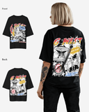 G West Womens Cosmic Sky Ride Double Hit Premium Oversized Tee