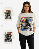 G West Womens Cosmic Sky Ride Double Hit Premium Oversized Tee