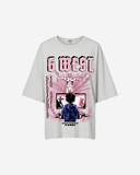 G West Womens Game of G Baby Blue Black Oversized Tee