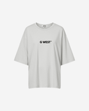 G West Womens Heavyweight Logo Wear Oversized T-Shirt