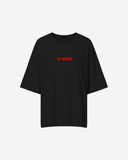 G West Womens Heavyweight Logo Wear Oversized T-Shirt