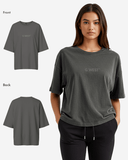 G West Womens Heavyweight Logo Wear Oversized T-Shirt